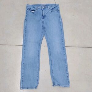 Levi's 314 Jeans Women's 32 Light Blue - Shaping Straight Mid Rise Stretch Denim